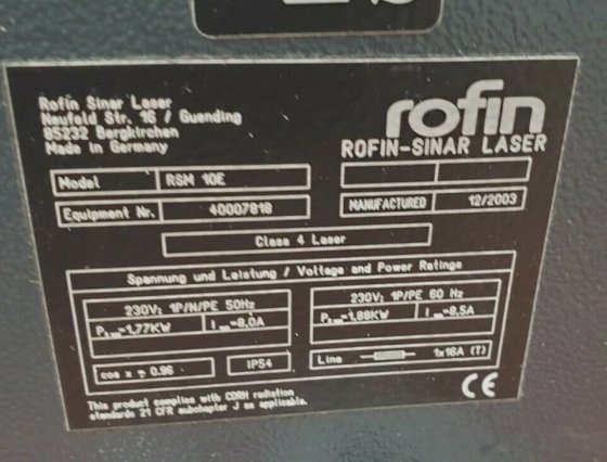 ROFIN RSM 10E POWERLINE Eシリーズ