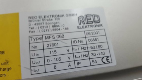 REO MFS-068 06861 VARIABLE-FREQUENCY CONTROLLER