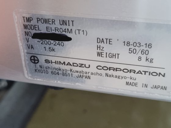 SHIMADZU CORP EI-R04M(T1) TMP-NETZTEIL (RS4.1)