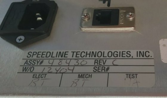 Speedline 48430 C 控制箱组件 (R4S3.7)