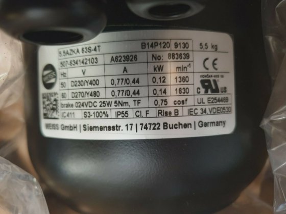 WEISS 507-634142103 三相制动电机（r3s7.7）