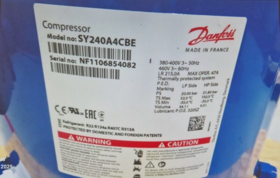 Compressore Scroll Danfoss, SY240A4CBE
