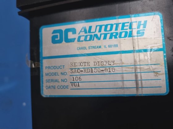 AUTOTECH CONTROLS SAC-RD180-010 REMOTE DISPLAY