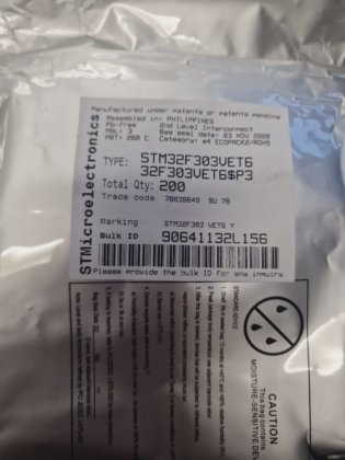 STMicroelectronics STM32F303VET6。200個ロット