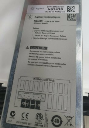 安捷伦 N6743B 100W 直流电源模块 (R5S13.6)