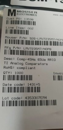 Texas Instruments LMV7235M7/NOPB 1000 stuks