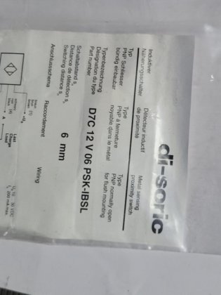 DI-SORIC D7C12V06PSK-IBSL D7C 12 V