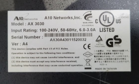 A10 NETWORKS AX3030 VER A4