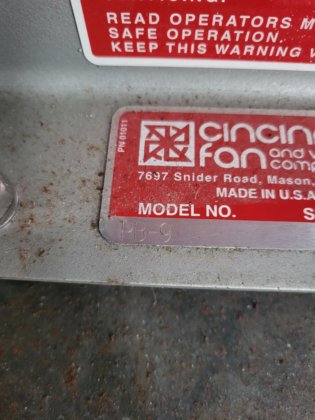 CINCIN PB-9 压力鼓风机，带 BALDOR VM3537-50