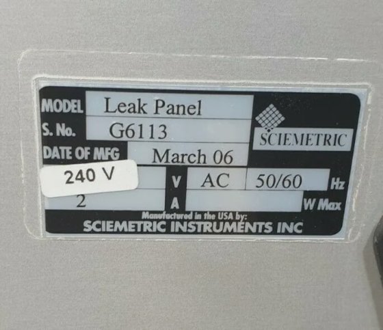 sciemetric instruments inc 5口检漏仪面板 (R03S2)