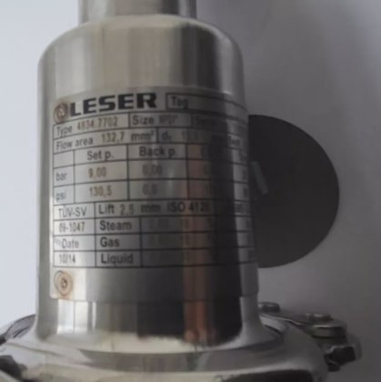 莱泽 4834.7702 安全压力阀（U3.3B3）