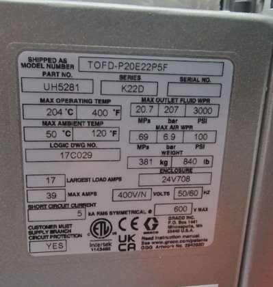 GRACO THERM-O-FLOW 20 散装热熔胶系统 2022