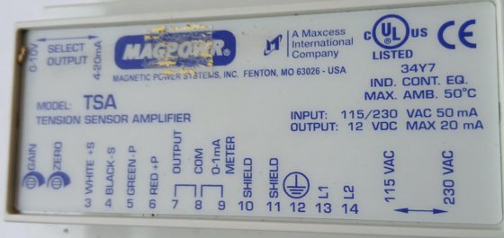 MAGPOWR TSA 拉伸传感器放大器（BR4C.5b4）