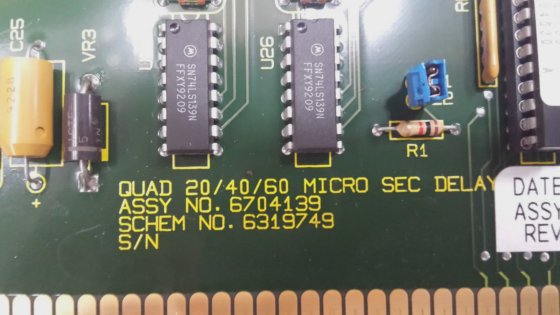 四个20/40/60微秒的延迟装置，编号为。6704139