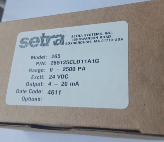 SETRA 265 265125CLD11A1G 压力变送器 (BR4A.6B12)