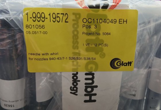 GLATT 940-43 S 26801056 带旋转装置的针
