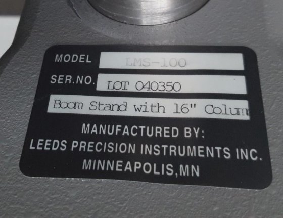 利兹精密仪器 LMS-100 吊杆架，带 16 英寸立柱