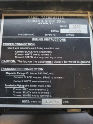 ハーマン 2100 パネルタコメータ (R5S3.3)