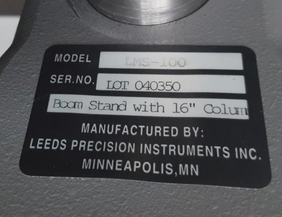 利兹精密仪器 LMS-100 吊杆架，带 16 英寸立柱