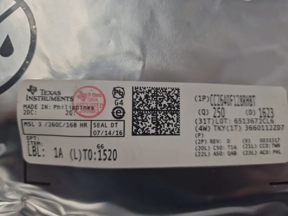 Texas Instruments 射频微控制器 MCU CC2640F128RHBT。新卷装，每卷