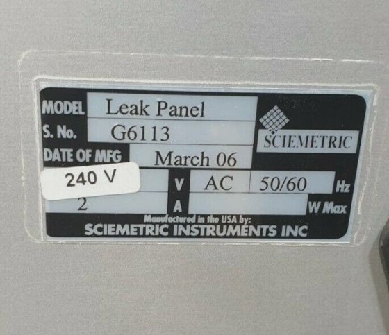 sciemetric instruments inc 5ポートリークディテクターパネル(R03S2)