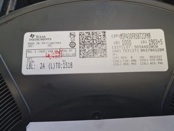 MSP430FR5872IPMR 德州仪器公司 16 位微控制器 全新约