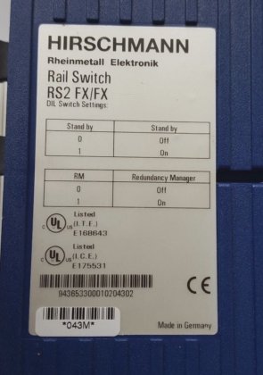 HIRSCHMANN RS2-FX/FX RAILSCHAKELAAR ((IN4S3B2)) (IN4S1B1)