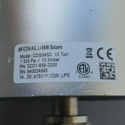 Inficon CDG045D 10 Torr电容式隔膜压力表 (R3S6.3B2)