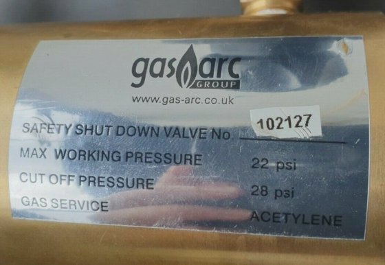 气体等离子组 22 PSI 安全关断阀，带 Tech-Master歧管调压器（