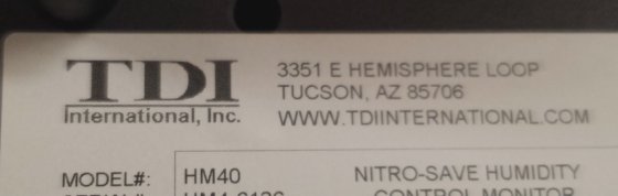 TDI HM40 Humidity Control Monitoring