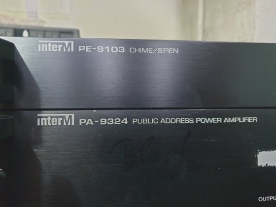 INTERM PA-9324 公共广播功率放大器，带 PE-9103 铃声/警报器（打包机）