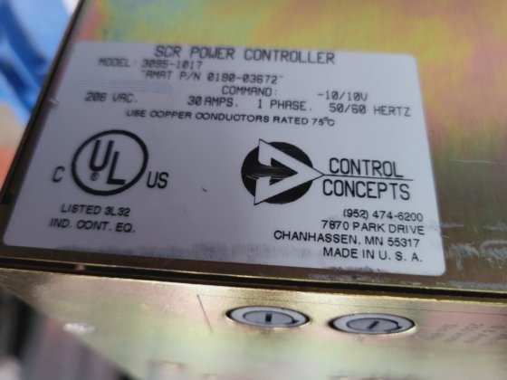 CONTROL CONCEPTS 3095-1017 AMAT 0190-03672