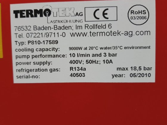 TERMOTEK冷却器 P810-17589