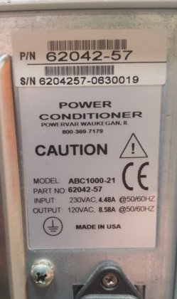 powervar 1.0 abc1000-21 62042-57 电源调节器