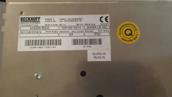 BECKHOFF AX2523-B200 SERVO CONTROL