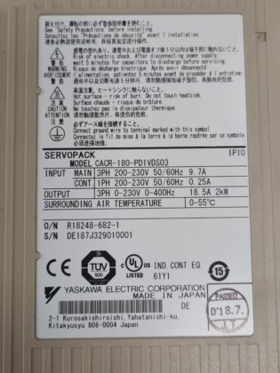 安川電機 CACR-180-PD1VDS03 XU-DSCC0200-E ケーブル付セボパック（BR2.1B3)