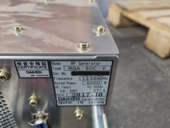 ダイヘン RGA-50C-V RFパワー・ジェネレーター（テルパレット）