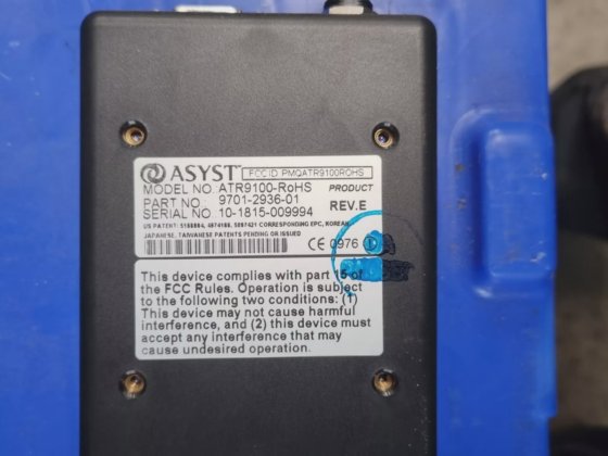 ASYST ADVANTAG 9100 ART9100 9701-2936-01