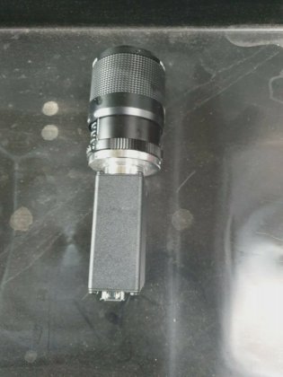 BASLER A641F コンピュター付55mmテレセントリックレンズ搭載のインダストリアルカメラ（IN29S1B3）。