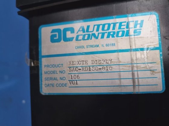 AUTOTECH CONTROLS SAC-RD180-010 REMOTE DISPLAY