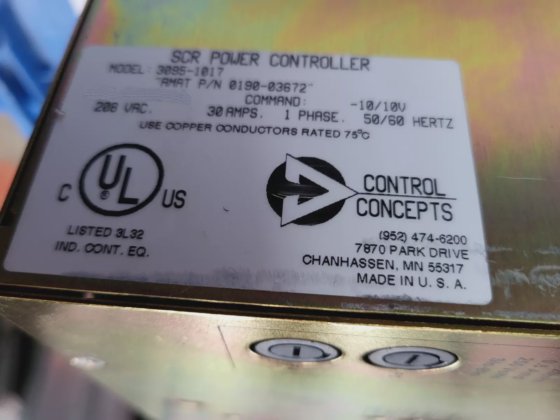CONTROL CONCEPTS 3095-1017 AMAT 0190-03672