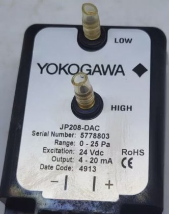 横河 JP208-DAC 0-25PA 压差传感器（R4S3.7B1）