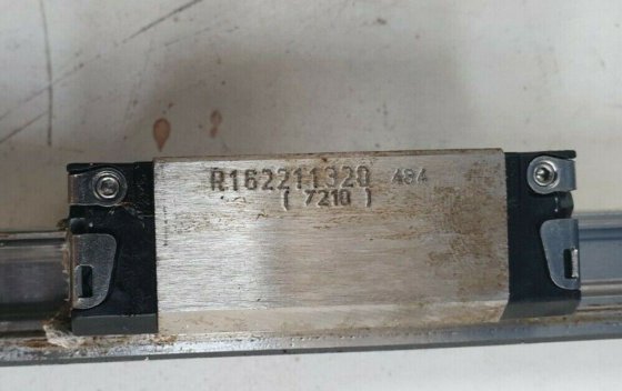 REXROTH 7210 485 840mm LINEAR RAIL W/ X2 R162211320 Linear Bearing ...