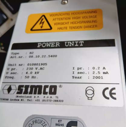 SIMCO B2 08.10.22.5400 电源装置，带喷嘴（BR4B.6B12）