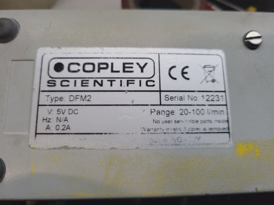 COPLEY DFM2 20-100L/MIN FLOWMETER (R1S1.8)