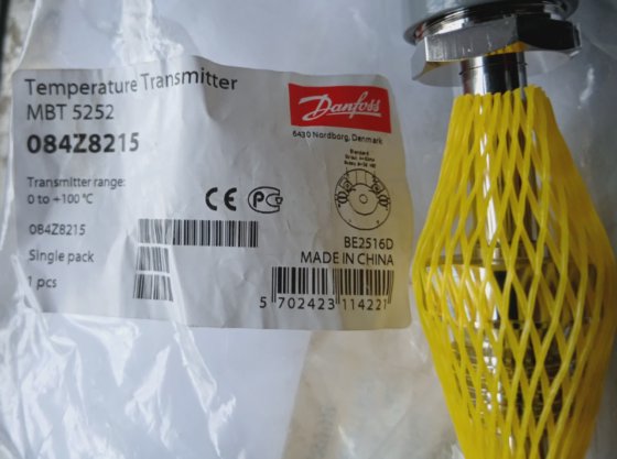 DANFOSS 084Z8215 MBT5252 温度トランスミッター (BR4.6b5)