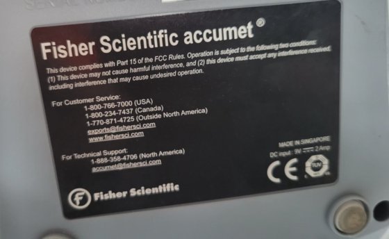 フィッシャー・サイエンティフィック・アキュメット XL150 ph/mv ベンチトップPHメーター (R3S8.8)