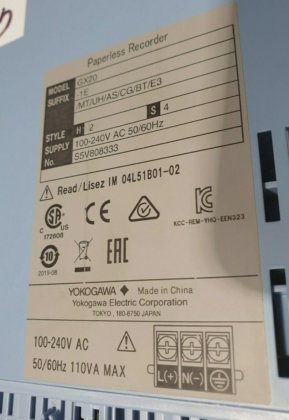 YOKOGAWA DX2040 / GX20 DATA