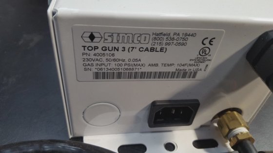 SIMCO 4005106 トップガン 3、7インチケーブル イオン化エアガン