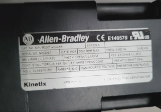 艾伦-布拉德利 MPL-B220T-VJ42AA 伺服电机 (RBD8.2)